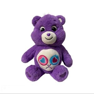 Care Bears Plush Purple Share Bear Stuffed Animal Unlock The Magic Toy Basic Fun